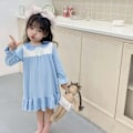 Miniatyrbild 4 av 7: Anime Barn Nattlinne Bekväm klänning Loungewear Pyjamas Andas Casual Princess Kjol Kawaii Toddler Hemkläder Present Princess 15 130cm