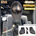 Miniatyrbild 1 av 5: Krom Matt cap COVER ABS Växelspaksknopp Passar till Volkswagen VW Golf MK6 MK7 R GTI-Matt Grå-Guld 1 Matte Grey-Gold 1