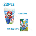 Miniatyrbild 1 av 7: 1Set Marioedd Bros Bordsservis Festtillbehör Barn Födelsedag Ballong Fest Dekoration Papperstallrik Kopp Servett Speltema Gör-det-själv-leksak Present A16-22Pcs Other