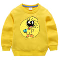 Miniatyrbild 5 av 7: Leende Critters Sweatshirts Barn Tecknad Game Print Toppar Barn Casual Sportig Långärmad Topp Barn Höst Vinterkläder BB192 120