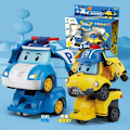 Miniatyrbild 2 av 7: Robocar-leksak Äkta Poli-leksak Transformerande Robot Bilmodell Anime Action Figur Leksak Barn Julklapp 2pcs-3