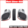 Miniatyrbild 1 av 5: Krom Matt Cover DSG Cap RÖD ABS Växelspaksknopp Passar till Volkswagen VW Golf MK6 MK7 R GTI-Matt Silver-Röd 1 Matte Silver-Red 1