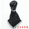 Miniatyrbild 1 av 5: Växelspaksknopp Damask cover 5/6 hastighet för Ford Fiesta MK7 Focus MK2 FL NK3 C-max FL B-max S-max Galaxy MK3 Kuga Transit-5 Speed Svart 5 Speed Black
