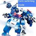 Miniatyrbild 3 av 7: Robocar-leksak Äkta Poli-leksak Transformerande Robot Bilmodell Anime Action Figur Leksak Barn Julklapp 2pcs-3