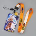 Miniatyrbild 1 av 7: Dragon Ball-korthållare Tecknad Son Goku- cover Super Saiyan Student Campus Lanyard Cover Arbete Anime Barn Present 1