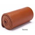 Miniatyrbild 1 av 7: (brun)100 % äkta läder flätad cover 15 tums bilflätningsskydd på ratten för bilinredningstillbehör brown