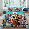 Miniatyrbild 7 av 7: Dragon Ball Z Cover SET Anime Figur Son Goku Printed Sängkläder Säng Spead Barn Sovrum Säng Cover Sängkläder Set 8 EU 140x200cm 2pcs