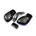Miniatyrbild 1 av 5: För VW Golf 6 7 R GTI Passat B7 B8 CC R20 Jetta MK6 GLIBsvart bakfärg Med kolfiberväxelknopp Gear Cover DSG Logo-Blå-4 Blue-4