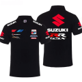 Miniatyrbild 4 av 4: Bil Suzuki Printed Business Casual Sport Enfärgad kortärmad populär pikétröja i bomullskvalitet för män A3 S