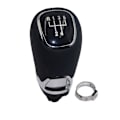 Miniatyrbild 1 av 5: Krom & läder Bilväxlingsknapp Växelspak Gaitor Boot Cover för Skoda Octavia A7 MK3 2014-2017 dekorationstillbehör-5-växlad knopp 5 speed knob