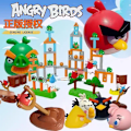 Miniatyrbild 4 av 7: Angry Bird Byggklossar Leksaker Röd Blues Chuck Matilda Minion Grisar Actionfigurer Block Byggnadsskjutspel Födelsedagspresenter 97pcs