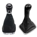 Miniatyrbild 2 av 5: För VW Volkswagen Polo 6C 2015 2016 2017 2018 5/6-växlad växelspaksknopp Damask Boot Cover Case Car Styling Tillbehör-5-växlad växelknopp 5 Speed gearknob