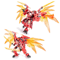 Miniatyrbild 5 av 7: Ny Jinbao Transformation Flame Dragon 8871 KO Red Dragon Deformation Figurleksaker Modell PE DF07 DF-07 Red without box