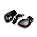 Miniatyrbild 3 av 5: För VW Golf 6 7 R GTI Passat B7 B8 CC R20 Jetta MK6 GLIBsvart bakfärg Med kolfiberväxelknopp Gear Cover DSG Logo-Blå-4 Blue-4