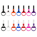 Miniatyrbild 2 av 4: Universal färgglad PVC-bil cirkulär dragrem för universal PVC-varningsring, högresistans nylon Black Orange