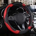Miniatyrbild 3 av 7: (Orange)1 PC PU Läder Cover Mjukt Anti-halk Bil-styling Sport Auto Rattskydd Tillbehör som andas bra Orange