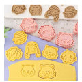 Miniatyrbild 3 av 7: Tecknad Anime Blade of Ghost Cookie Cutter Demon Slayer Press Form 3D DIY Prägling Pressform Fondant Bakelse Form Conjuration 8pcsB