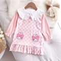 Miniatyrbild 1 av 7: Anime Barn Nattlinne Bekväm klänning Loungewear Pyjamas Andas Casual Princess Kjol Kawaii Toddler Hemkläder Present My Melody 16 140cm