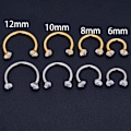 Miniatyrbild 3 av 5: 1/10 st G23 Titanium ASTM-F136 Piercing Näsa Ring Intern Tråd C Stav Zirkon Kroppssmycken För Kvinnor 10pcs