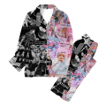 Miniatyrbild 1 av 7: Sleepwears Taylors The Swifts Pyjamas Print 2st set Långärmade lapelkragar Casual Byxor 1989 Pyjamaskostymer Style-5 XL