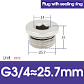 Miniatyrbild 1 av 5: 10 st/lot M5 1/8 1/4 3/8 1/2 3/4 Koppar Inre Sexkantsplugg med Tätningsring Plugg Järnplugg Ändlock för Pneumatisk Plugg Seal 3 4