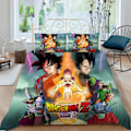 Miniatyrbild 2 av 7: Dragon Ball Z Cover SET Anime Figur Son Goku Printed Sängkläder Säng Spead Barn Sovrum Säng Cover Sängkläder Set 8 EU 140x200cm 2pcs