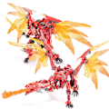Miniatyrbild 4 av 7: Ny Jinbao Transformation Flame Dragon 8871 KO Red Dragon Deformation Figurleksaker Modell PE DF07 DF-07 Red without box