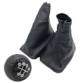 Miniatyrbild 2 av 5: För OPEL CORSA C (01-06) TIGRA B (04-12) COMBO C (01-11) Manuell 5-växlad växlingsknopp Läder Damask Boot Cover Handbroms Case-Handbroms Handbrake
