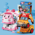 Miniatyrbild 5 av 7: Robocar-leksak Äkta Poli-leksak Transformerande Robot Bilmodell Anime Action Figur Leksak Barn Julklapp 1pcs-A