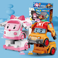 Miniatyrbild 5 av 7: Robocar-leksak Äkta Poli-leksak Transformerande Robot Bilmodell Anime Action Figur Leksak Barn Julklapp 2pcs-3