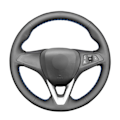 Miniatyrbild 2 av 7: (Grå tråd)Handsydd svart PU- cover i konstläder för Opel Astra (K) Corsa (E) Crossland X Grandland X Insignia Gray thread