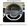 Miniatyrbild 3 av 6: Svart PU konstläder DIY handsydd cover för Kia Morning 2011-2016 Picanto 2012-2015