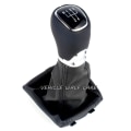 Miniatyrbild 4 av 5: För Skoda Octavia A7 MK3 2013 2014 2015 2016 2017 Car-Styling 5/6-växlad bilväxelspak med PU-läder Gaitor-5-växlad knopp 5 Speed Knob