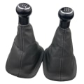 Miniatyrbild 3 av 5: För Volkswagen VW Passat B5 B5.5 1998 1999 2000 2001 2002 2003 2004 2005 Växelspaksknopp med kragar Spak Växel damask Boot-6 Speed Black B 6 Speed  Black B