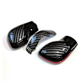 Miniatyrbild 1 av 5: För VW Golf 6 7 R GTI Passat B7 B8 CC R20 Jetta MK6 GLIBsvart bakfärg Med kolfiberväxelknopp Växelns cover DSG Logo-Röd-3 Red-3