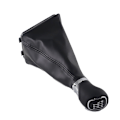 Miniatyrbild 3 av 5: Krom & läder Bilväxlingsknapp Växelspak Gaitor Boot Cover för Skoda Octavia A7 MK3 2014-2017 dekorationstillbehör-5-växlad knopp 5 speed knob
