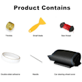 Miniatyrbild 7 av 7: (RedMark RedThread) Svart PU konstläder Cover för Volkswagen VW Golf 4 Passat B5 Polo MK6 Seat Leon 1M Skoda Fabia 1 RedMark RedThread