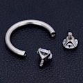 Miniatyrbild 4 av 5: 1/10 st G23 Titanium ASTM-F136 Piercing Näsa Ring Intern Tråd C Stav Zirkon Kroppssmycken För Kvinnor 10pcs