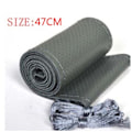 Miniatyrbild 1 av 7: (47CM GRÅ) stor cover för RV Truck mikrofiber läder bilrattfläta Hållbar 47cm Anpassad storlek 47CM GRAY