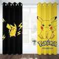 Miniatyrbild 2 av 7: Japanska Pikachu Pokeman Animie 1 stycke Kawaii mörkläggningsgardiner Fönsterdraperier för vardagsrum Gardiner för barns julklapp 3 W160xH160cm
