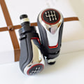 Miniatyrbild 1 av 5: För VW Golf 6 Golf 5 A5 MK5 GTI GTD R32 2004-2008 Scirocco MT 5 6-växlad växlingsknapp Växelspak Damask Cover krage-krom-6 hastigheter Chrome-6 Speed