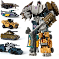 Miniatyrbild 7 av 7: Haizhixing 5 IN 1 Transformation Bruticus 5IN1 Sets Flygplansbilar Tank Robotleksaker War Team TF Action Figure I lager B102 NO BOX