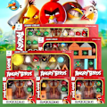 Miniatyrbild 2 av 7: Angry Bird Byggklossar Leksaker Röd Blues Chuck Matilda Minion Grisar Actionfigurer Block Byggnadsskjutspel Födelsedagspresenter 97pcs