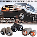 Miniatyrbild 5 av 5: Äkta läder för Toyota Prado LC120 Land Cruiser Prado 2003-2009 Bil 5-växlad MT Växelspaksknopp Transmission+Transfer Gear Shift-Walnut-2 Walnut-2