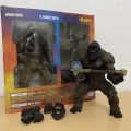 Miniatyrbild 6 av 7: SHM Kong From Godzilla Vs Kong 2021 Film PVC Action Figur Kaiju Monsterverse Dinosaur Model Samlarobjekt Action Leksaker Presenter B With box
