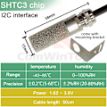 Miniatyrbild 1 av 3: SHT20 SHT30 SHTC3 SHT35 I2C Temperatur- och fuktighetssensor CWT-I2CTH04-C3-M
