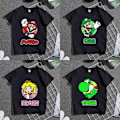Miniatyrbild 2 av 7: Super Marios Bros Cosplay T-shirts för barn Söt Anime Figur Waluigi Wario Peach Padda Luigi Män Kvinnor Kortärmade T-shirts 2 Adult-XL