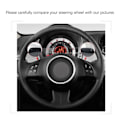 Miniatyrbild 4 av 7: (Röd tråd)Beige konstläder Handsytt No-slip Cover För Fiat 500 2007-2015 500e 2014-2018 500C 2014-2017 Red Thread