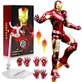 Miniatyrbild 5 av 5: ZD Toys LED Light Iron Man MK1 MK2 MK3 MK4 MK5 MK6 MK7 MK43 MK50 7" film actionfigur Tony Stark Legends Toys MK4 LED