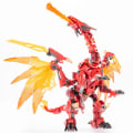 Miniatyrbild 7 av 7: Ny Jinbao Transformation Flame Dragon 8871 KO Red Dragon Deformation Figurleksaker Modell PE DF07 DF-07 Red without box
